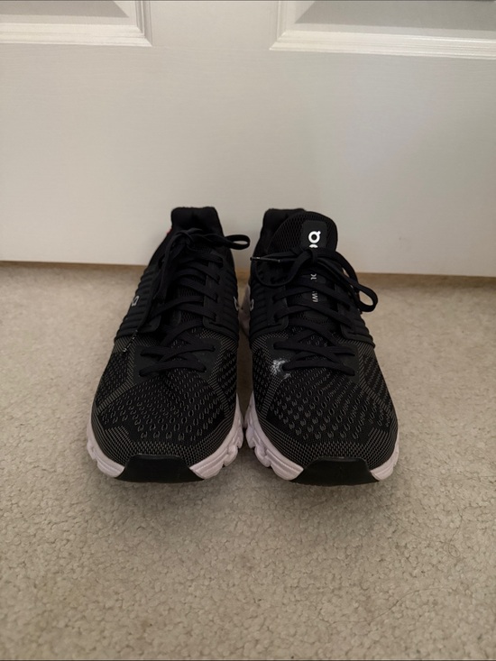 On Running Shoes - On Running Women’s Black Athletic Running Shoes with White Soles